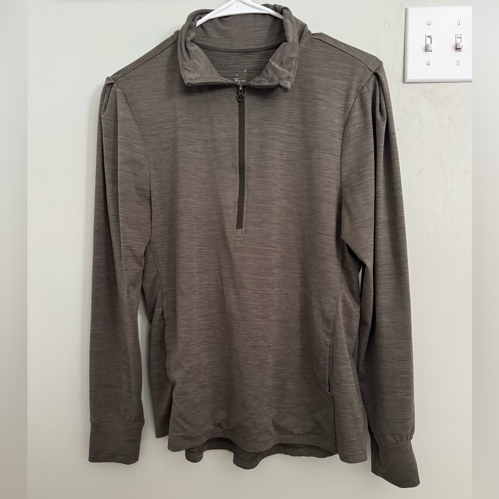 Layer 8 Olive Green Quarter-Zip Sweatshirt